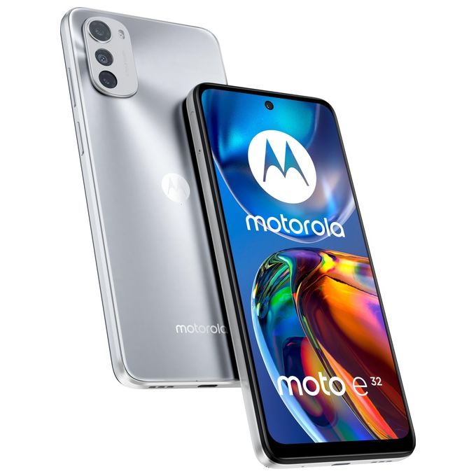 Motorola Moto E32 6.5'' Doppia Sim Android 11 4G Usb Tipo-C 4Gb 64Gb 5000 Mah Argento