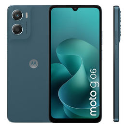 Motorola, Moto G06, Smartphone Android 15, 128 GB, 4 GB RAM, Doppia SIM, Blu Tapestry