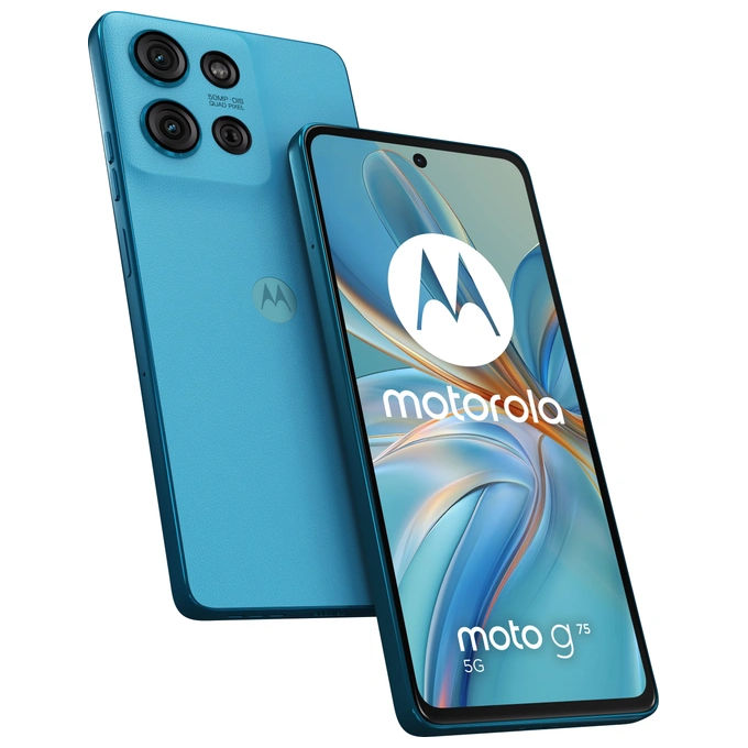 Image of Motorola Moto g75 5G 8-256Gb 6.78'' 120Hz Dual Sim Aqua Blue