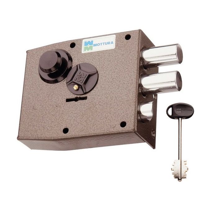 Mottura 20511Sx Serratura Applicare Doppia Mappa Laterale E 63 Sx 2 Catenacci Scrocco Interasse 28