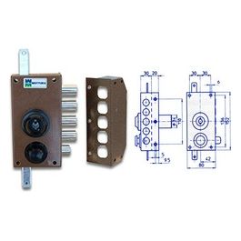 30.436 Serratura Pompa Triplice S/a Dx