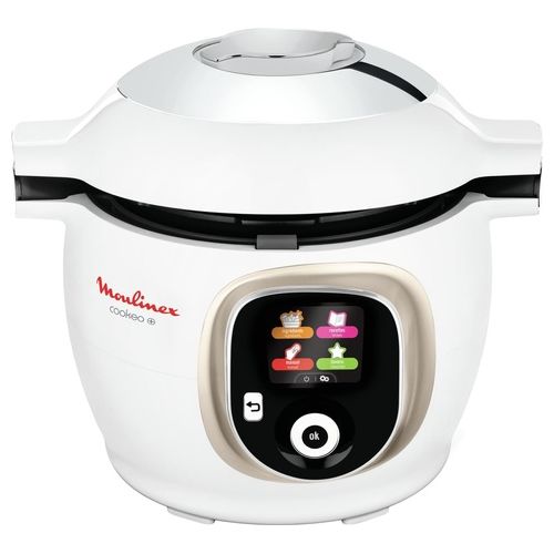 Moulinex Cookeo+ CE851A Multicooker Robot da cucina Multicottura Capacita' 6 Litri 1600 W 150 ricette pre-impostate Bianco/Cromato