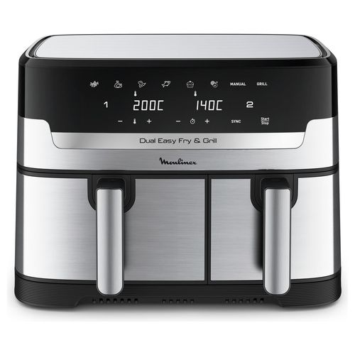 EZ905D20 Friggitrice ad aria con doppio cestello 8.3 litri 2450 W inox/nero