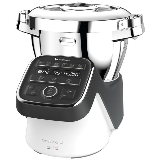 Moulinex HF8098N Companion XL Gourmet Robot da cucina Cooking Machine Capacita' 4,5 Litri Potenza 1550 W 6 funzioni 12 programmi automatici Temperatura massima 150° Recipiente in Acciaio Inox