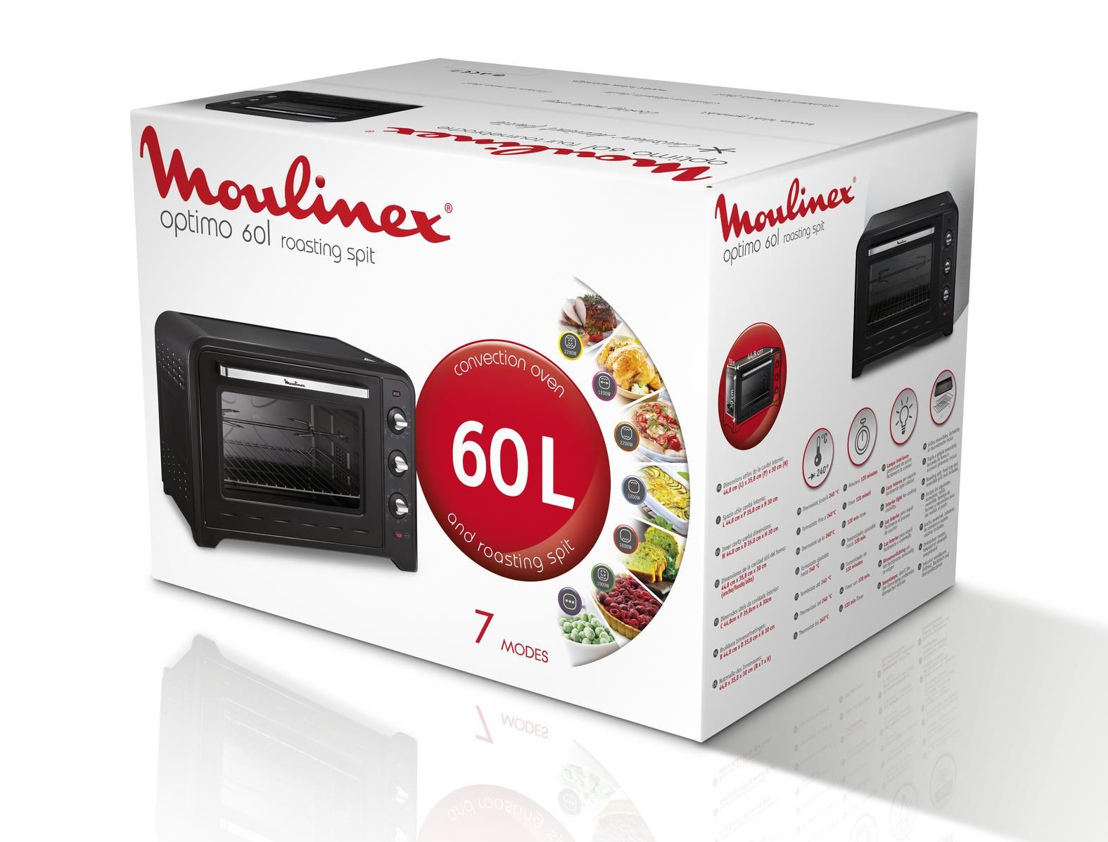 Moulinex OPTIMO 60L OX495 Forno Elettrico 7 Modalita' di | Yeppon