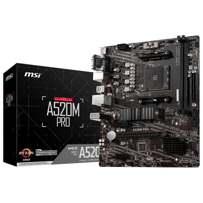 MSI A520M PRO AMD Socket AM4 Motherboard