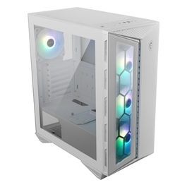 MSI MPG GUNGNIR 110R - Case PC Mid Tower, 4 ventole ARGB da 120 mm, scheda di controllo ARGB da 1 a 6, USB Type-C, vetro temperato, MSI Center, ATX, MATX, mini-ITX