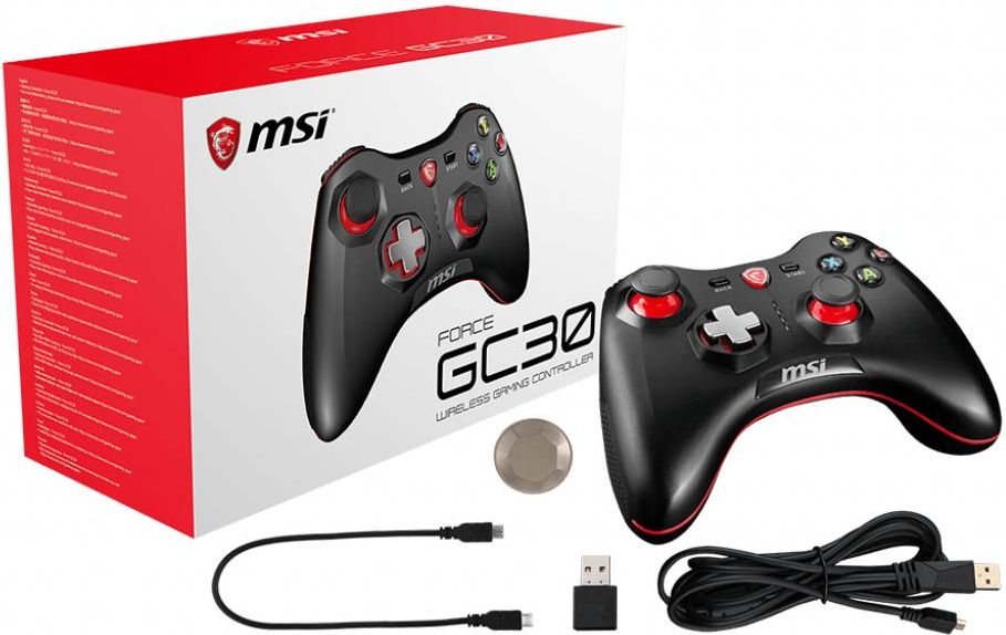 MSI Force GC30 Gamepad Android PC Analogico/Digitale Usb 2.0 Nero