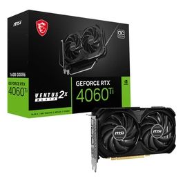 MSI GEFORCE RTX 4060 TI VENTUS 2X BLACK 16G OC Scheda Video NVIDIA 8Gb GDDR6