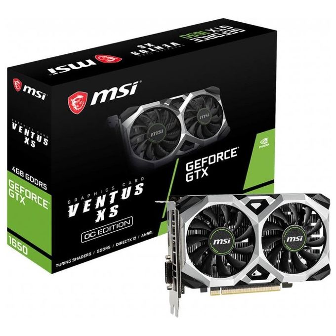 Msi GTX 1650 VENTXS 4GOC Scheda Video GeForce GTX 1650 4Gb GDDR5