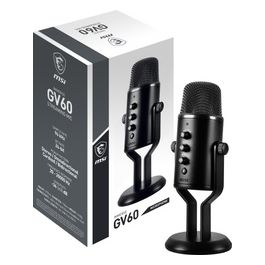 MSI PER IMMERSE GV60 STREAMING MIC Nero Microfono per Console di Gioco