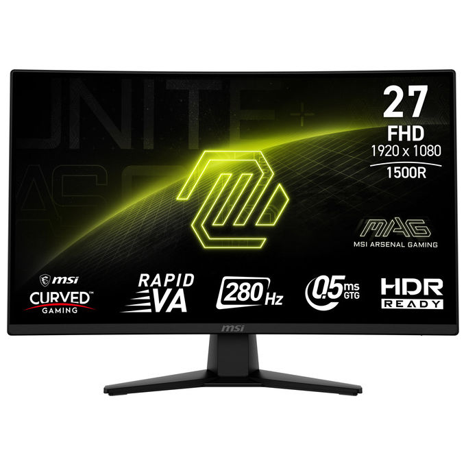 MSI Mag 274CXF Monitor PC 27" Full HD VA 280 Hz (Nero)