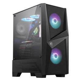 MAG Forge 100R Case ATX, 2 ventole ARGB + controller (Mystic Light), supporta radiatori fino a 240mm, vetro temperato 4mm, filtro antipolvere, airflow ottimizzato, 2x USB 3.2 Gen1
