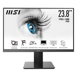 MSI PRO MP241X Monitor 23,8", FHD (1920x1080), 75Hz, MSI Eye Care (antisfarfallio, Less Blue Light, schermo antiriflesso), Pannello VA, VESA 75x75, 1x HDMI (1.4), 1x VGA