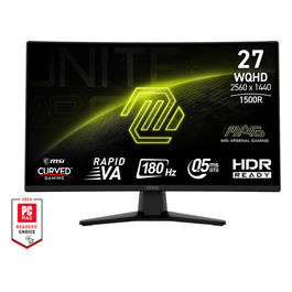Msi, Monitor Pc Mag 274CQF, 27" Wide Quad HD, 180 Hz, Nero