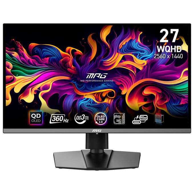 MSI MPG 271QRX QD-OLED Monitor Gaming, 26,5 ", 2560 x 1440 Pixel, tempo di risposta 0,03 ms, refresh rate 360,9 Hz