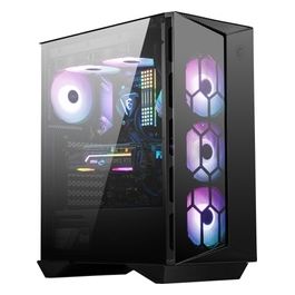 MPG GUNGNIR 110R Mid-Tower Case PC Gaming (nero, 4 x 120 mm Ventole ARGB, USB 3.2 Gen2 Type-C, Pannello in vetro temperato, Filtro antipolvere magnetico, Mystic Light RGB, ATX, m-ATX, Mini-ITX)