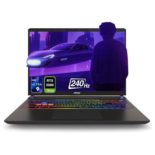 MSI, Notebook Gaming, Intel Core Ultra 9, 32GB RAM, 1TB SSD, RTX 5080, Grigio