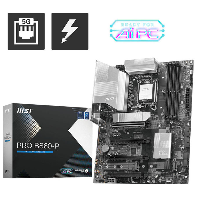 MSI PRO B860-P Scheda Madre ATX LGA 1851 DDR5 per Intel Core Ultra Chipset B860