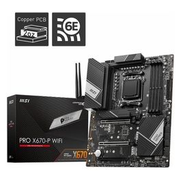 MSI PRO X670-P WIFI ATX - Supporta i processori AMD Ryzen 7000 Series,14 Duet Rail 80A Power Stage, DDR5 Memory Boost 6600+MHz/OC, 3 x PCIe 4.0 x16, 2 x M.2 Gen5, 2.5G LAN, Wi-Fi 6E