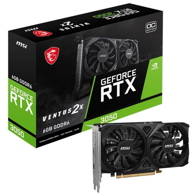 MSI Scheda Grafica Geforce rtx 3050  6gb Gdrr6 Hdmi*2-dp atx dual fan
