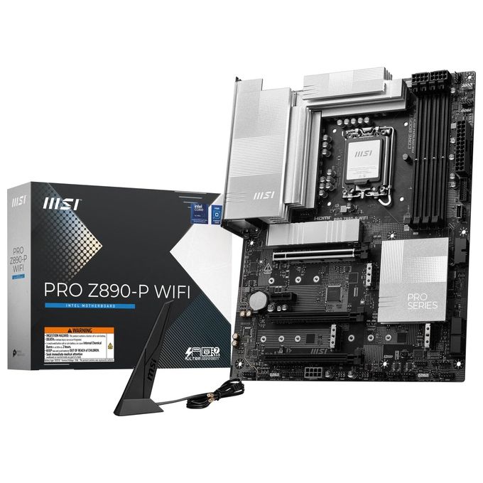 MSI Scheda Madre pro Z890-p Wifi Z890lga18514ddr53pci-ex161pci-ex14m.2 1usb4 1usb3.2 gen2 x2 2usb