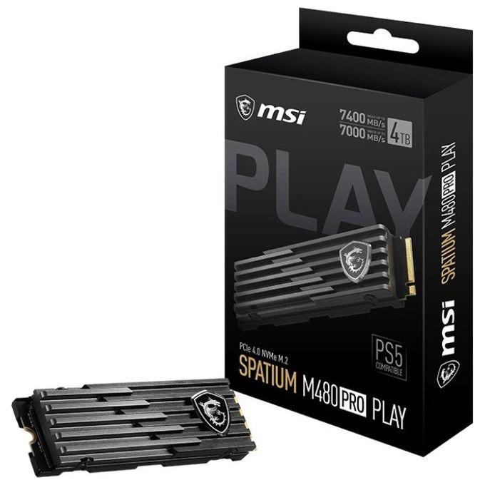 MSI SPATIUM M480 PRO PCIe 4.0 NVMe M.2 PLAY 2Tb PCI Express 4.0 3D NAND