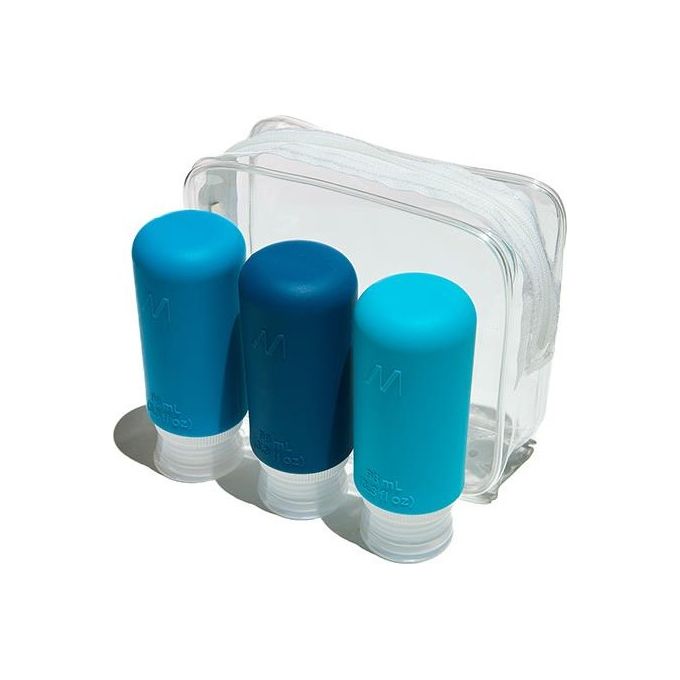 Muitomas Set 3 Pezzi Contenitori da Viaggio Blu