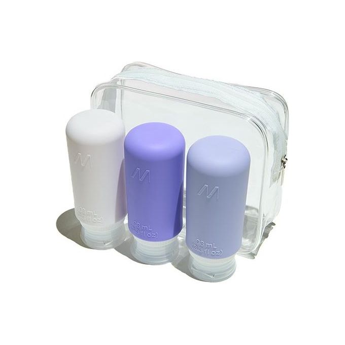 Muitomas Set 3 Pezzi Contenitori da Viaggio Viola