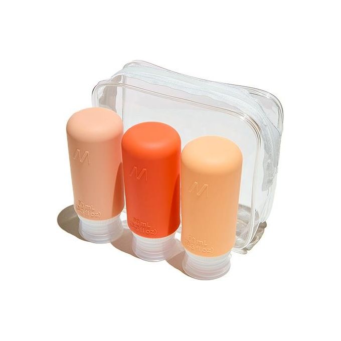 Muitomas Set 3 Pezzi Contenitori da Viaggio Peach Fuzz