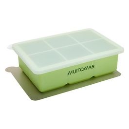 Stampi per Ghiaccio XL in Silicone 6 Cubetti Verde Salvia