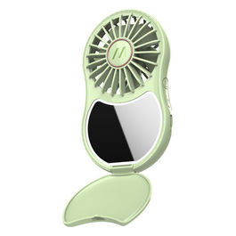 Ventola Portatile con Specchio e Luce LED Verde