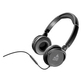 Music Sound, Cuffie On-Ear Pieghevoli con Microfono, Jack 3.5mm, Nero