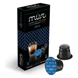 Must 10 Capsule Caffe' in Alluminio 100% Riciclabile all'Infinito Miscela Decaffeinato Intensita' 3/8