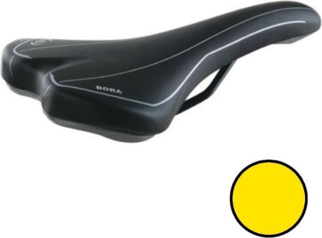 Mvtek Sella Bicicletta Mv7 275X145Mm - 200G Nera/Gialla - Con Morsetto