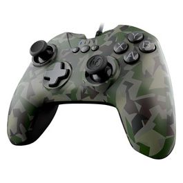 Nacon 100 Forest Gamepad Wired Gaming Controller per Pc Camo Green