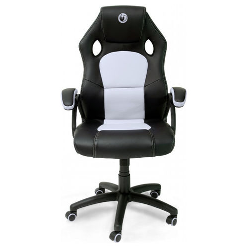 pcch 310 sedia gaming nero Bianco seduta imbottita altezza regolabile 110 kg