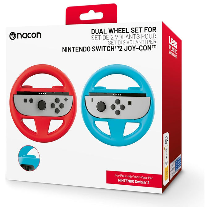 NACON Set di 2 Volanti per Joycon per Switch Blu e Rosso