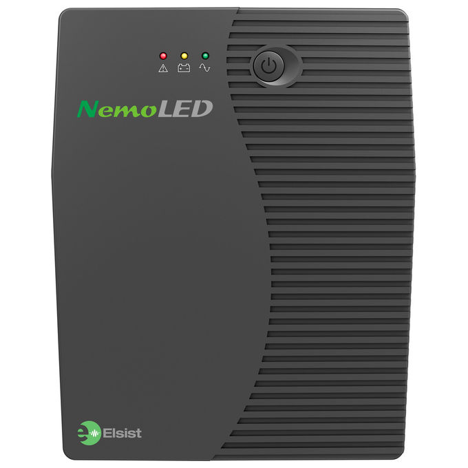 ELSIST 80 NemoLED Gruppo di Continuita' Line Interactive 800VA 360W 2 Prese Schuko Forma d'onda Sinusoidale Simulata colore Nero