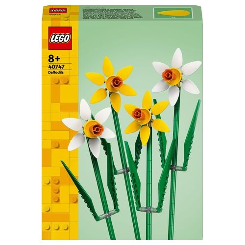 LEGO Creator 40747 Narcisi, Fiori Finti per Bambini 8+, Bouquet Regalo di San Valentino, per Lei o Lui, per Ragazza o Ragazzo