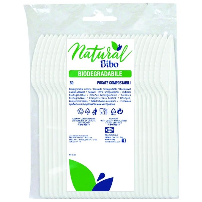 Image of Natural Bibo Coltello Bianco 50 Pezzi
