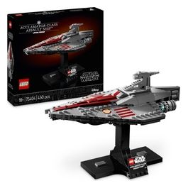 Star Wars 75404 Nave d'Assalto Classe Acclamator, Modellino da Costruire di Astronave da Collezione con Supporto, Idea Regalo di Compleanno per Adulti, Uomo, Donna e Fan dell'Attacco dei Cloni