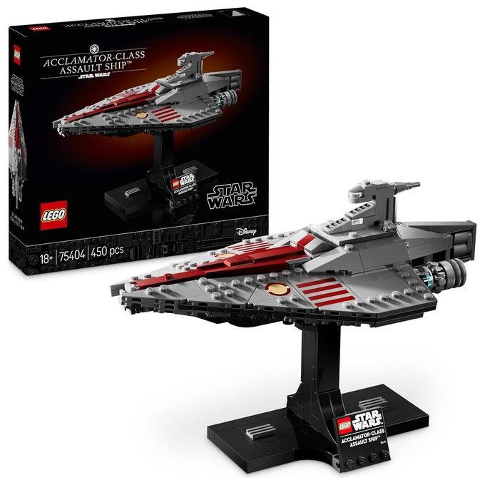 Image of LEGO Star Wars 75404 Nave d'Assalto Classe Acclamator, Modellino da Costruire di Astronave da Collezione con Supporto, Idea Regalo di Compleanno per Adulti, Uomo, Donna e Fan dell'Attacco dei Cloni