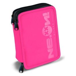 Ne.On! Astuccio Scuola 3 Zip Reflex Collection Fuchsia Fluo