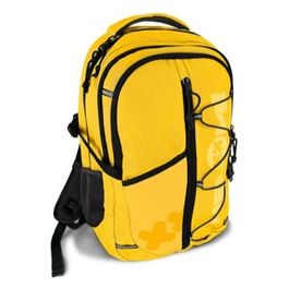 Ne.On! New Carry Zaino Scuola 3 Scomparti In Tessuto Ecosostenibile Rpet Waterproof Giallo