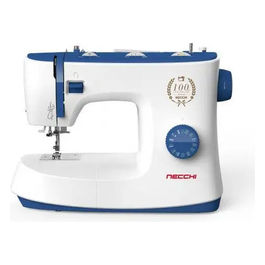 K432A Macchina da Cucire Semiautomatica Elettrica, Bianco Blu