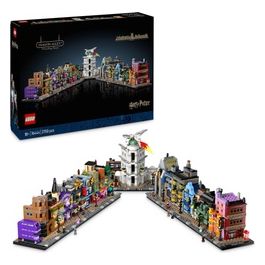 Harry Potter Negozi di Magia di Diagon Alley, Miniatura da Esposizione e Collezione con 16 Microfigure tra cui Harry, Draco Malfoy, Hermione Granger e Famiglia Weasleys, Regalo Uomo o Donna 76444