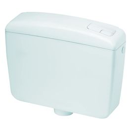 Negrari Cassetta WC a Zaino, 2 Tasti, ABS, Capacita' 9 litri, Bianco