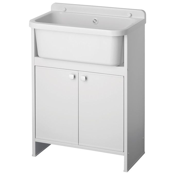 Negrari Mobile lavatoio PANCRAZIO salvaspazio in resina PVC rinforzata