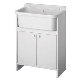 Mobile lavatoio PANCRAZIO salvaspazio in resina PVC rinforzata per arredo giardino pratico e funzionale